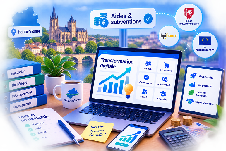 Guide des aides numériques en Haute-Vienne 2026 — financer votre transformation digitale