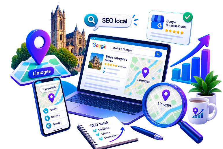 Guide du SEO local à Limoges en 2026 — être trouvé quand vos clients vous cherchent